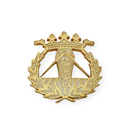 Pin Insignia Profesional de Ingeniería Técnica Agrícola en Plata de Ley 925 Bañada en Oro de 18K
