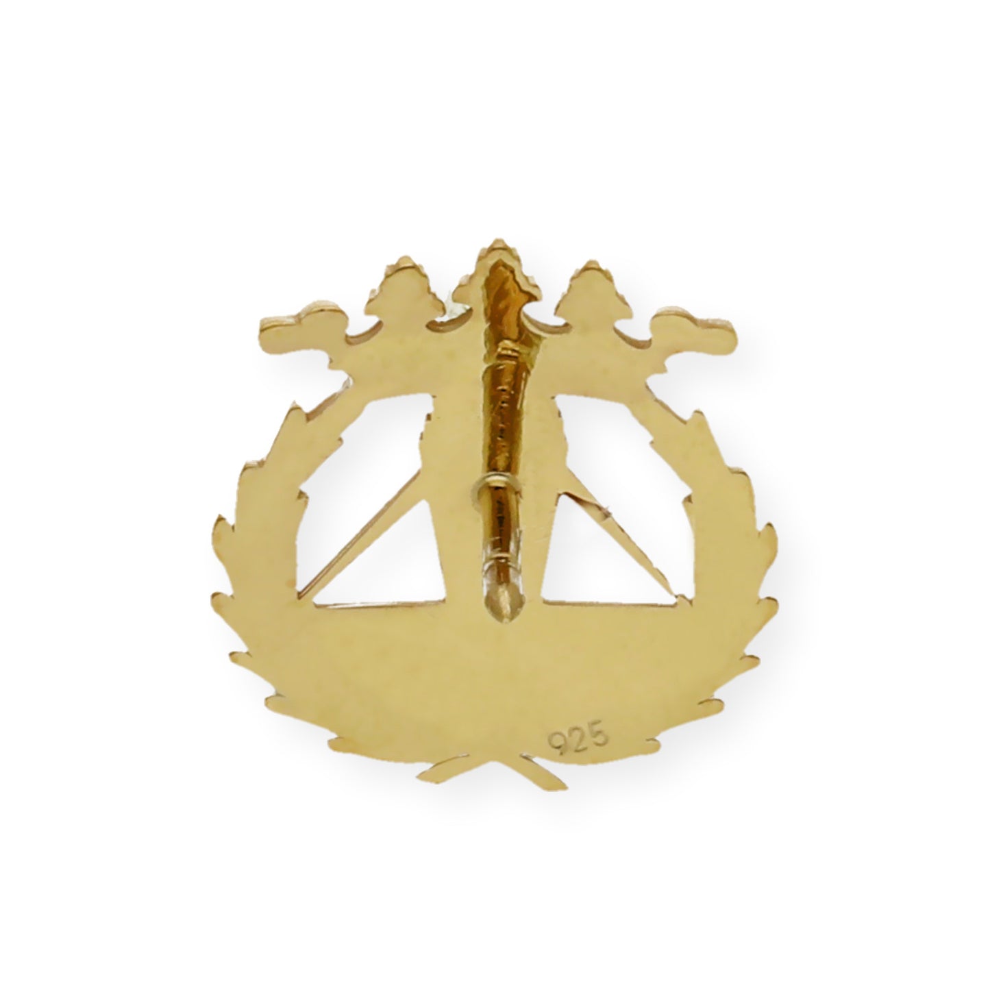 Pin Insignia Profesional de Ingeniería Técnica Agrícola en Plata de Ley 925 Bañada en Oro de 18K