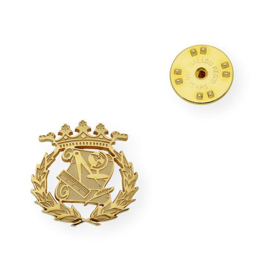 Pin Insignia Profesional de Magisterio en Plata de Ley 925 Bañada en Oro de 18K