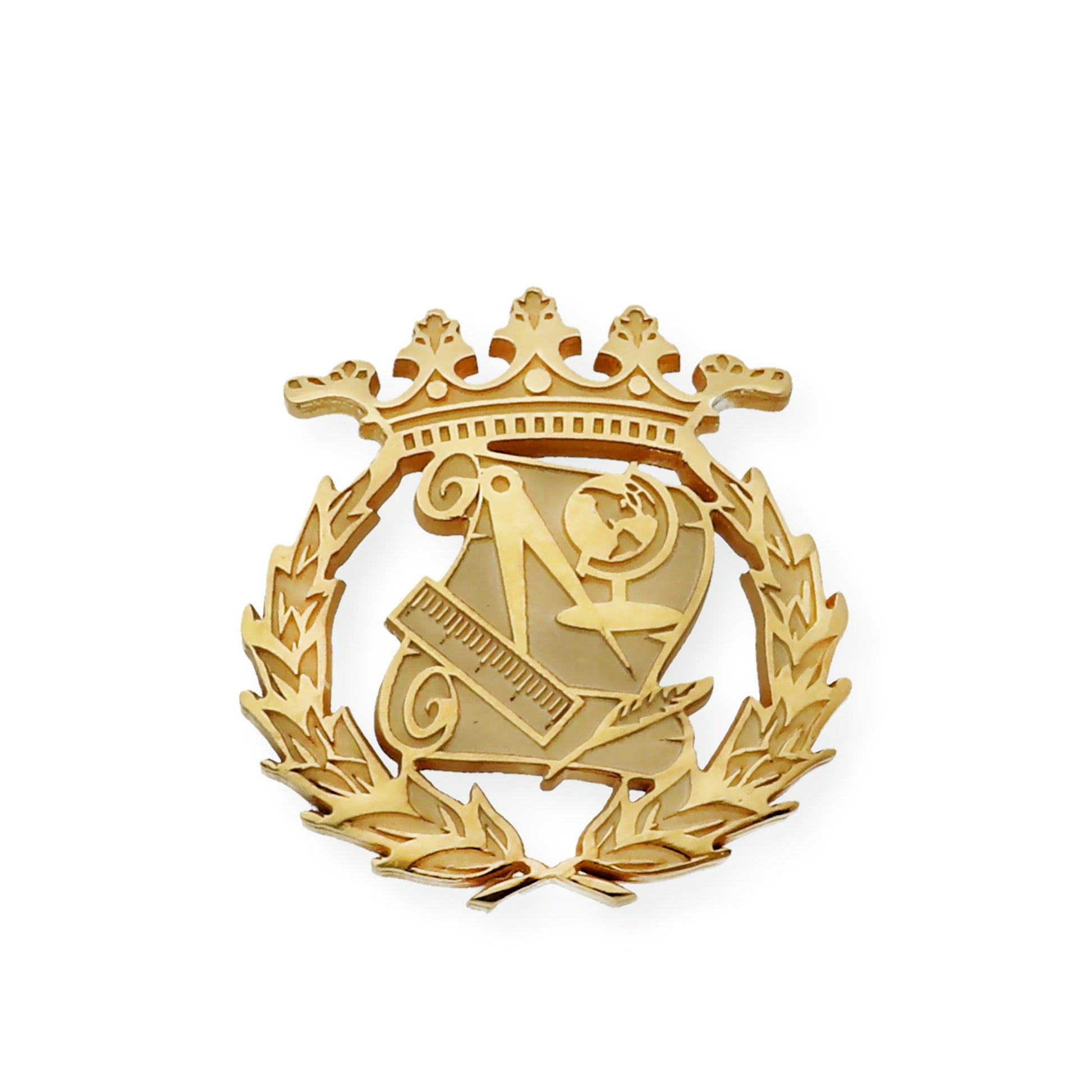 Pin Insignia Profesional de Magisterio en Plata de Ley 925 Bañada en Oro de 18K
