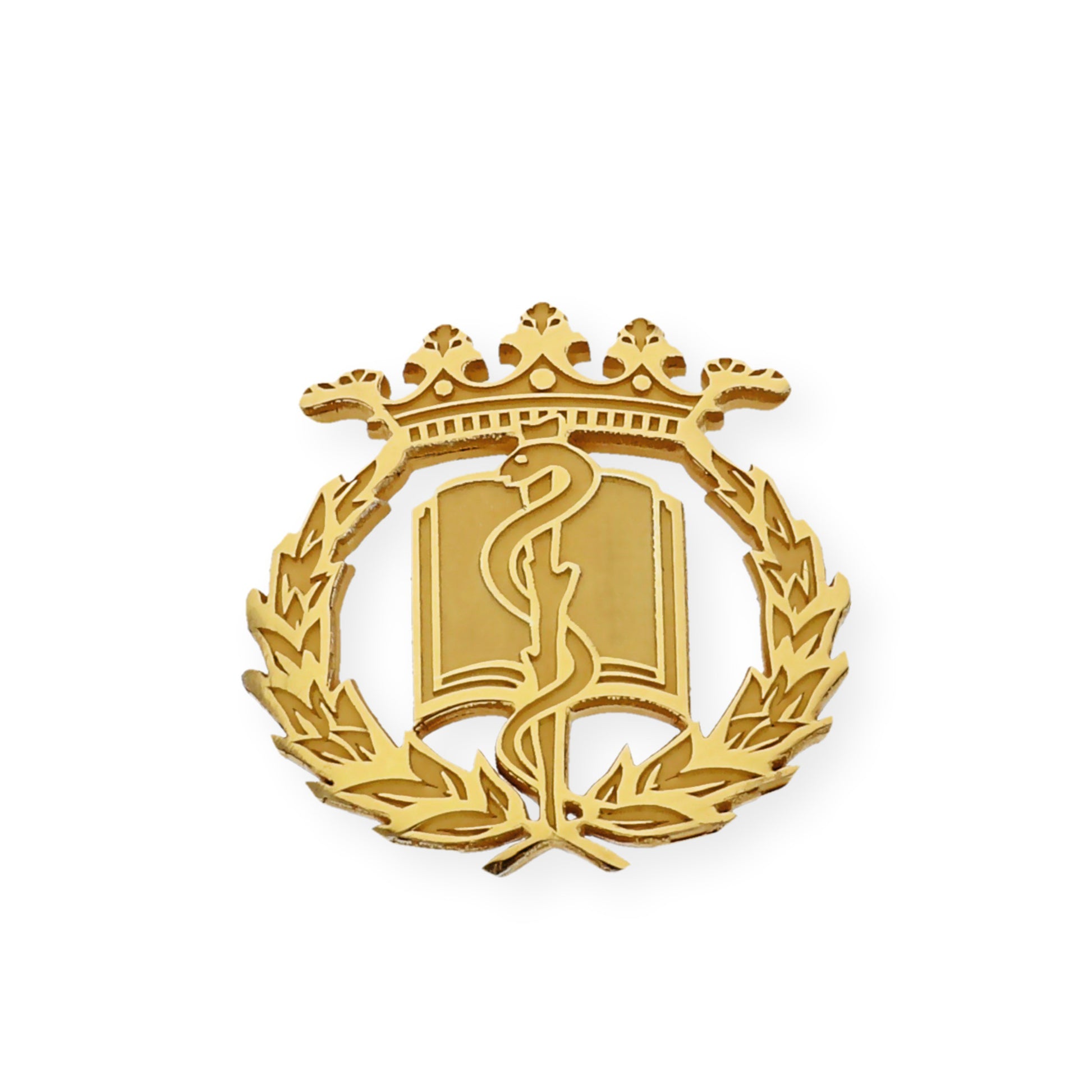Pin Insignia Profesional de Medicina en Oro de Ley 18K