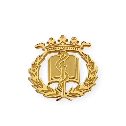 Pin Insignia Profesional de Medicina en Oro de Ley 18K