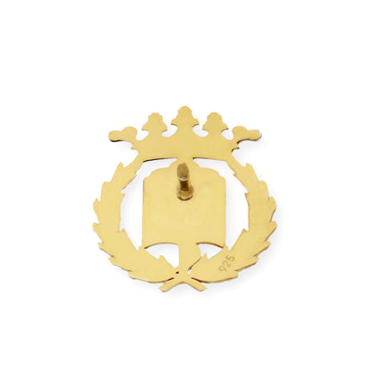 Pin Insignia Profesional de Medicina en Plata de Ley 925 Bañada en Oro de 18K