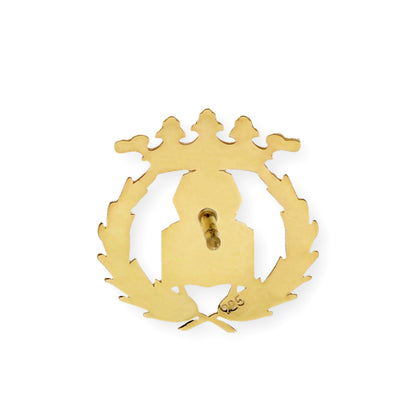 Pin Insignia Profesional de Notaría en Plata de Ley 925 Bañada en Oro de 18K