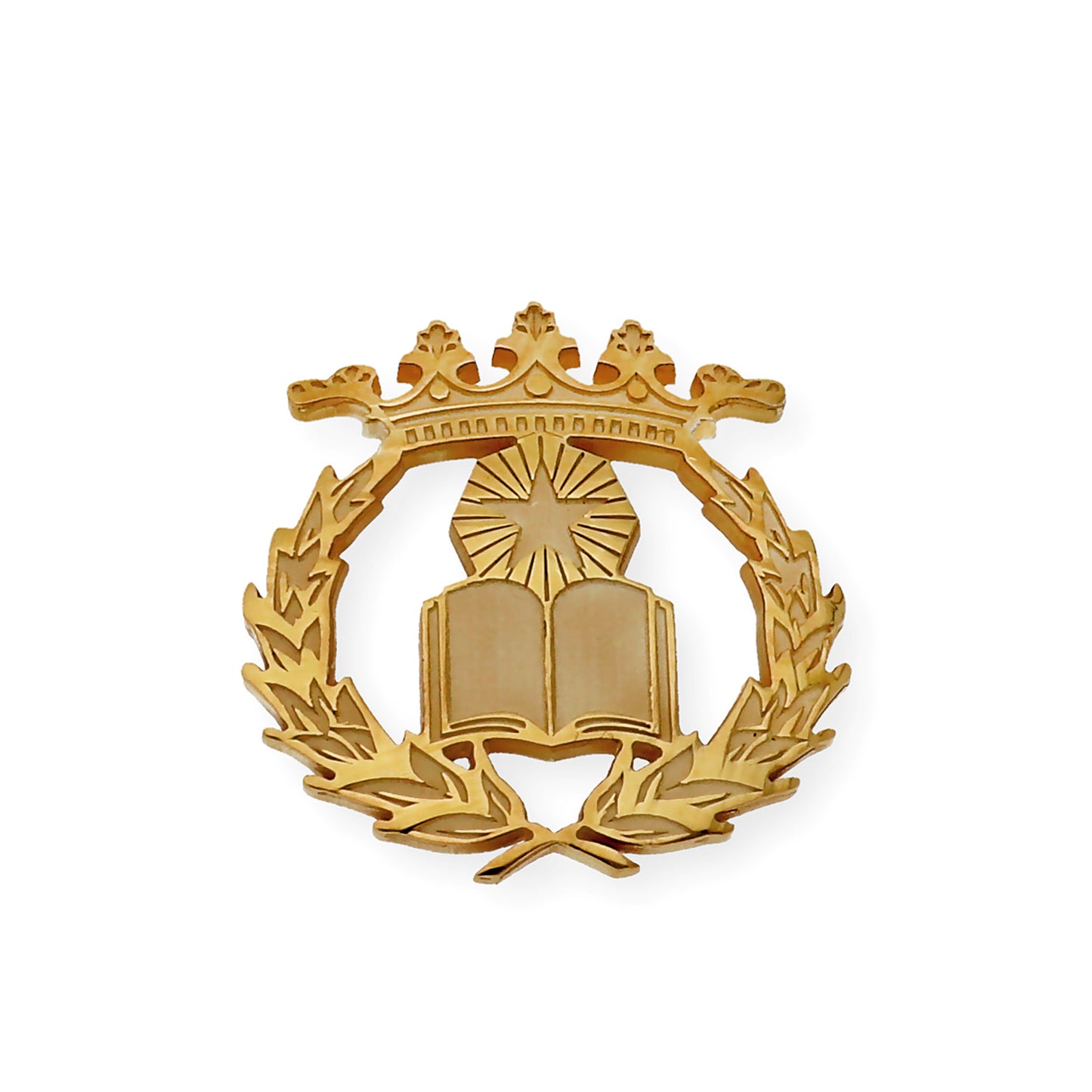 Pin Insignia Profesional de Notaría en Plata de Ley 925 Bañada en Oro de 18K