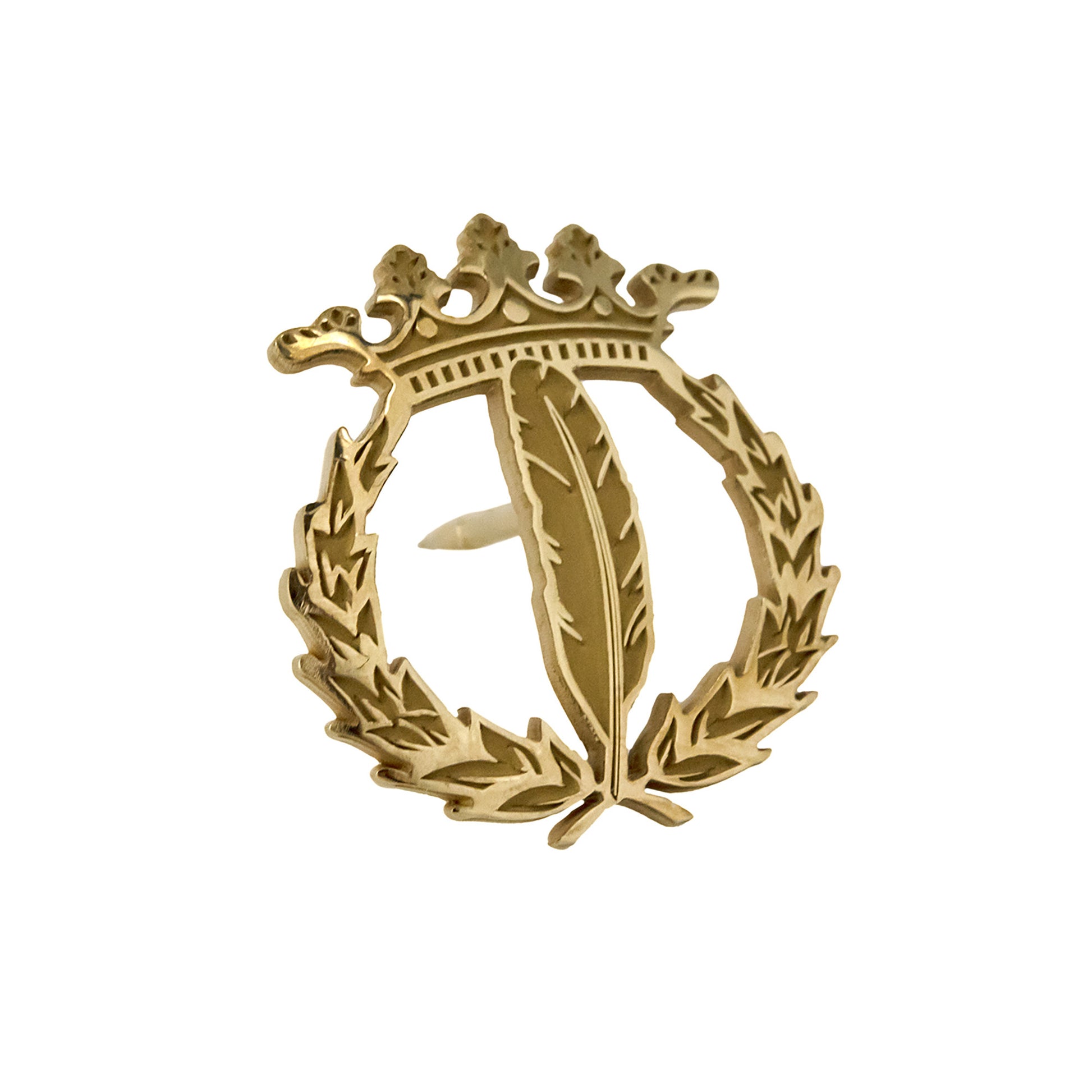 Pin Insignia Profesional de Periodismo en Plata de Ley 925 Bañada en Oro de 18K