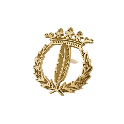 Pin Insignia Profesional de Periodismo en Plata de Ley 925 Bañada en Oro de 18K