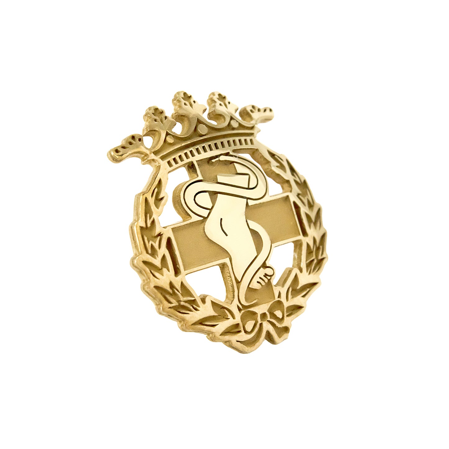 Pin Insignia Profesional de Podología en Plata 925 con Baño de Oro 18K
