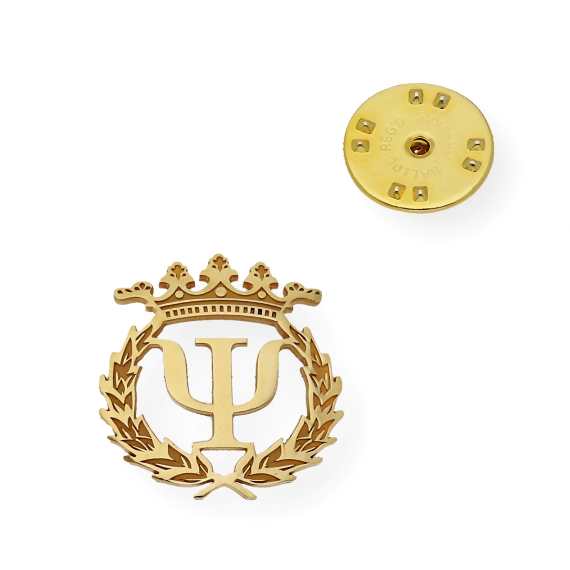 Pin Insignia Profesional de Psicología en Plata de Ley 925 Bañada en Oro de 18K