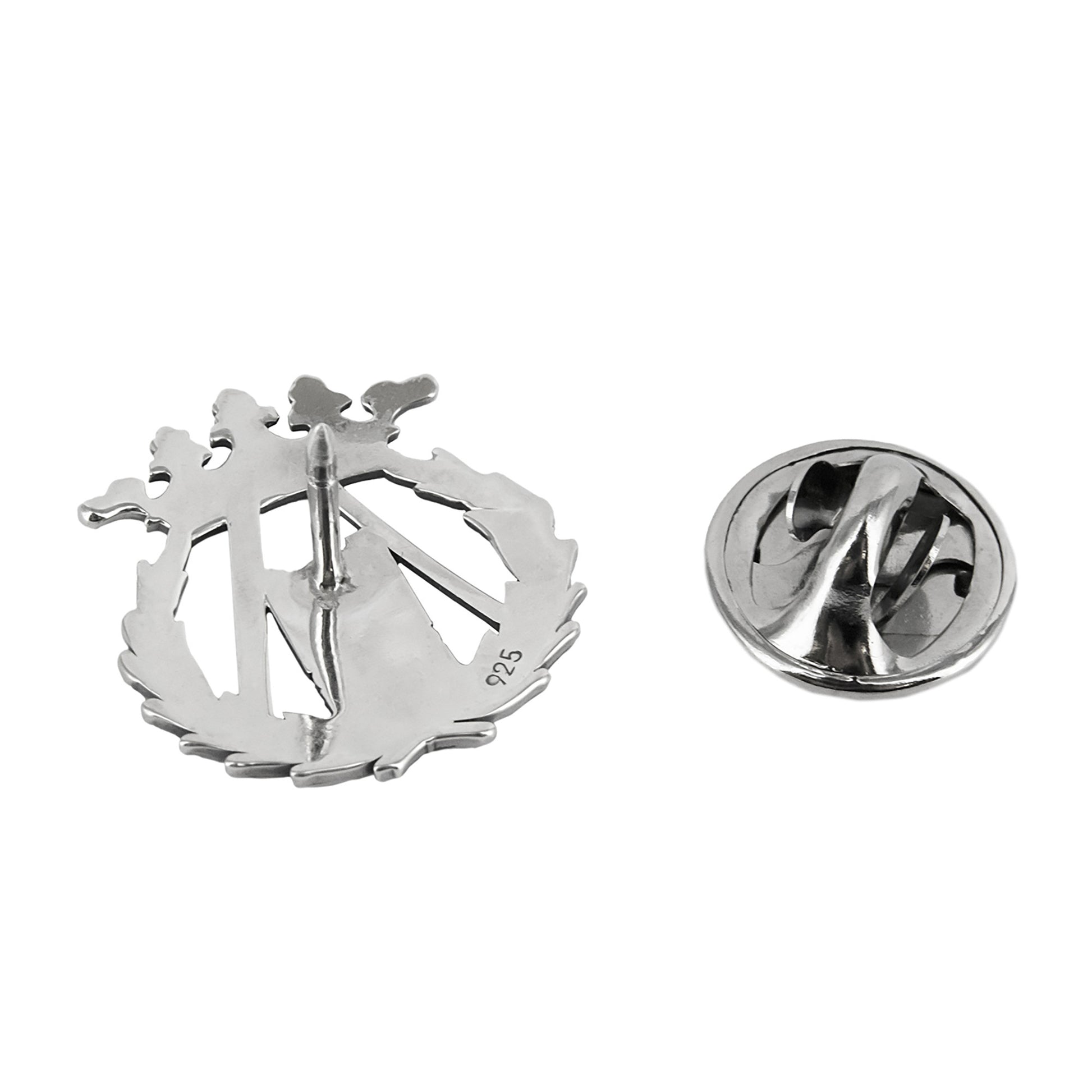 Pin Insignia Profesional de Topografía en Plata de Ley 925
