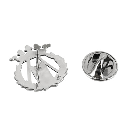 Pin Insignia Profesional de Topografía en Plata de Ley 925
