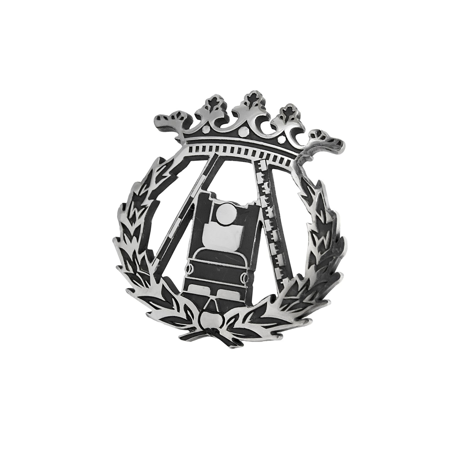 Pin Insignia Profesional de Topografía en Plata de Ley 925
