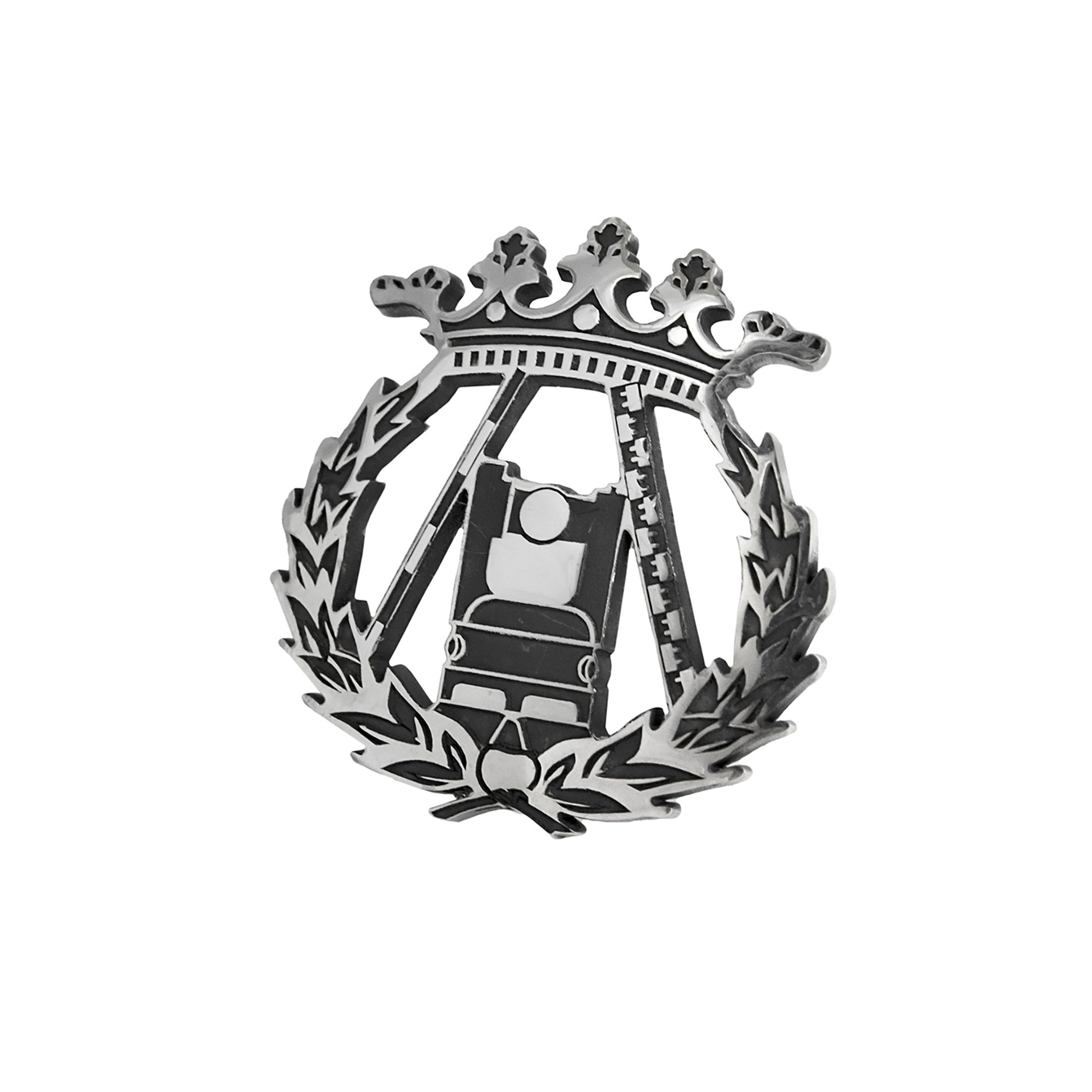 Pin Insignia Profesional de Topografía en Plata de Ley 925