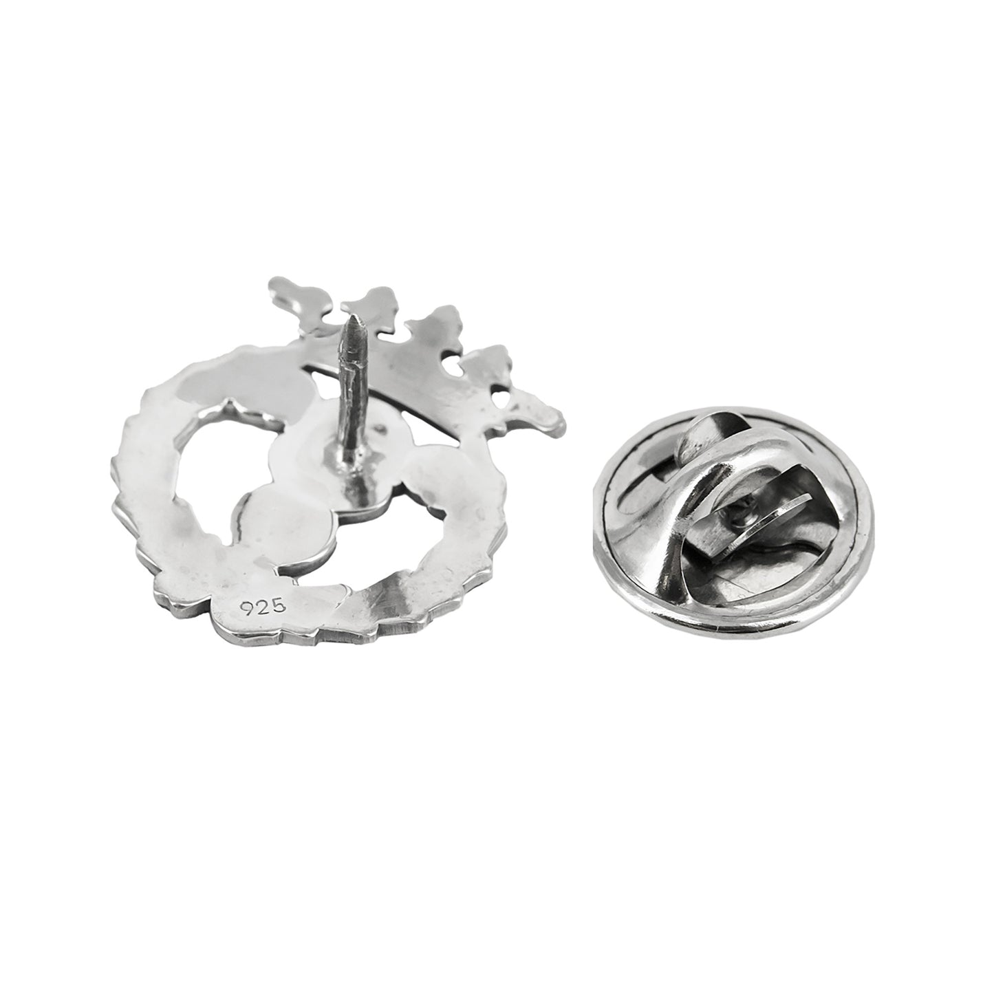 Pin Insignia Profesional de Turismo y Finanzas en Plata de Ley 925