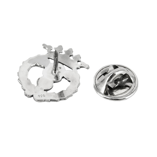 Pin Insignia Profesional de Turismo y Finanzas en Plata de Ley 925