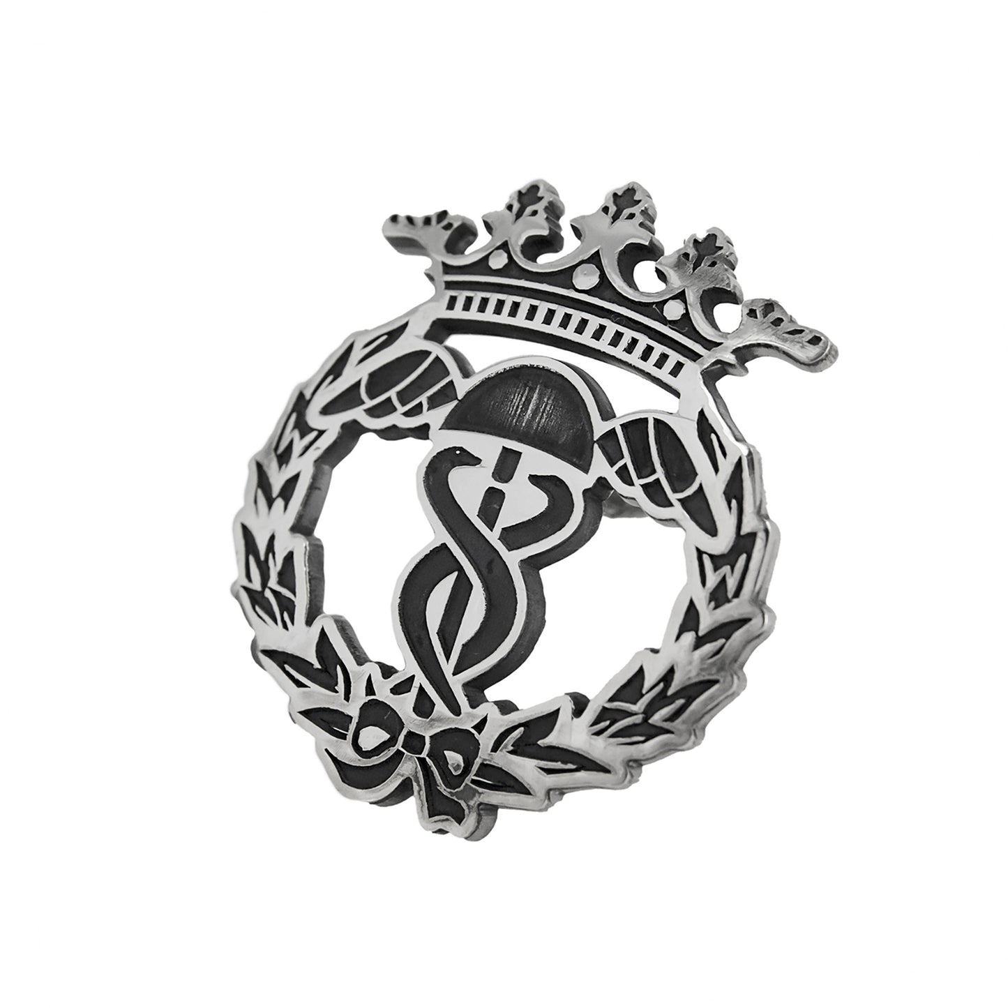 Pin Insignia Profesional de Turismo y Finanzas en Plata de Ley 925