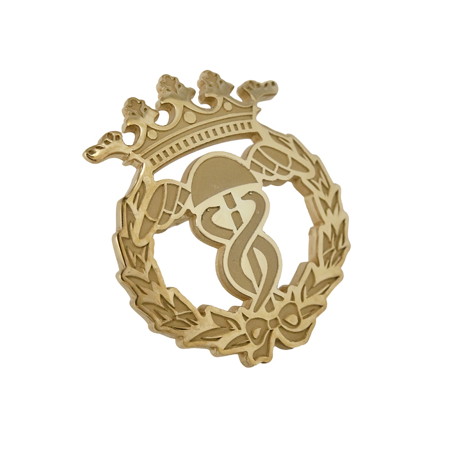 Pin Insignia Profesional de Turismo y Finanzas en Plata de Ley 925 Bañada en Oro de 18K
