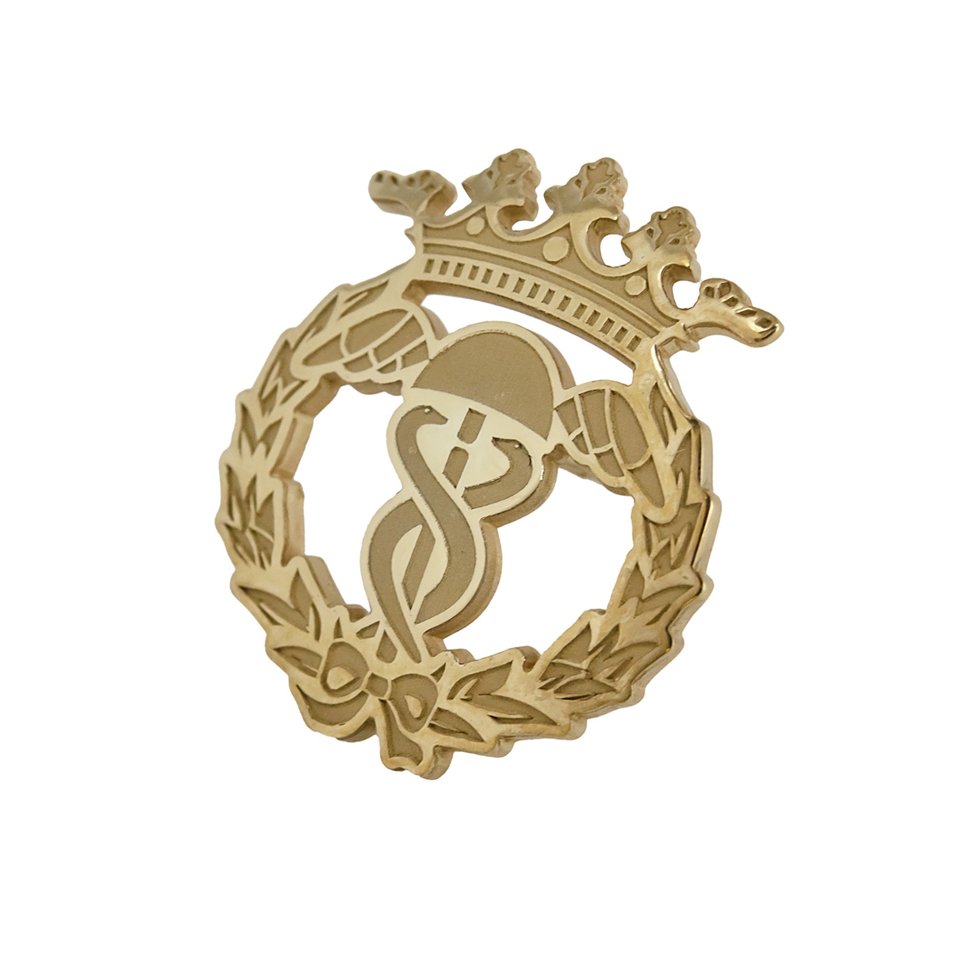 Pin Insignia Profesional de Turismo y Finanzas en Plata de Ley 925 Bañada en Oro de 18K