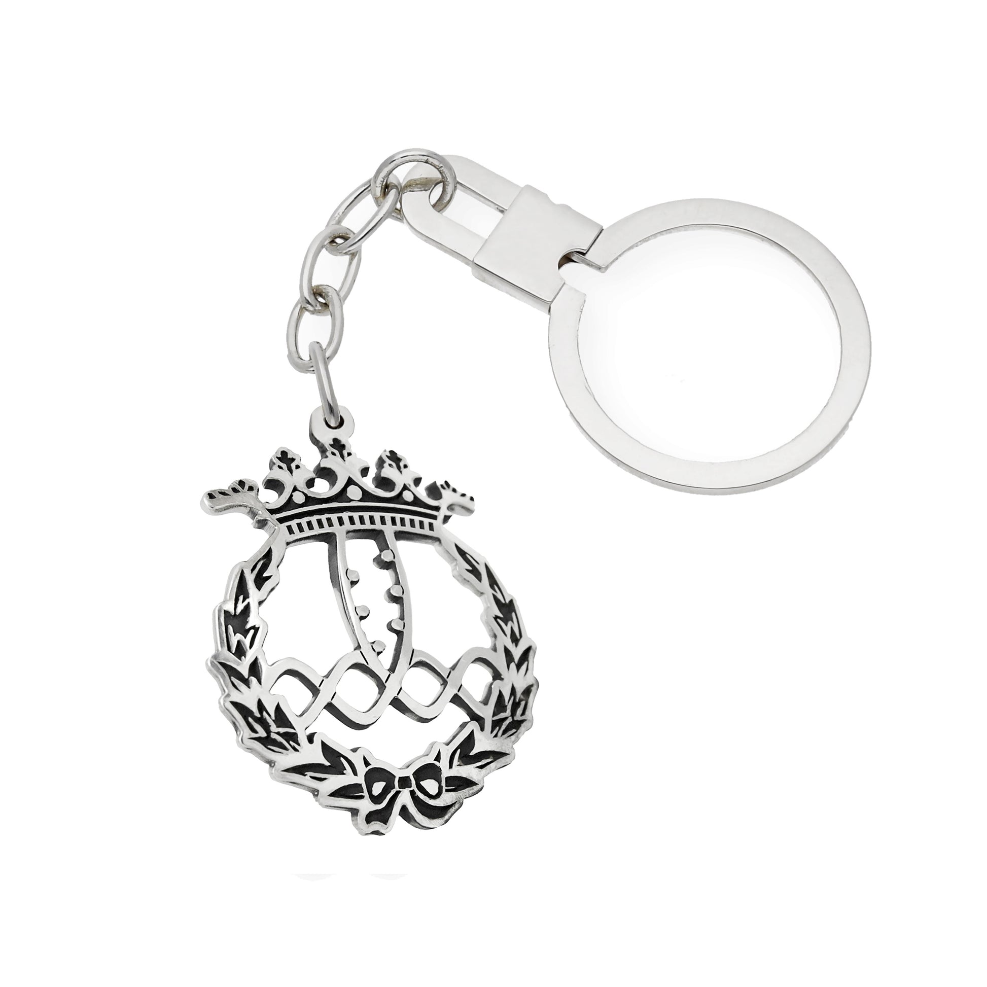 Llavero Insignia de Bioquímica en Plata de Ley 925