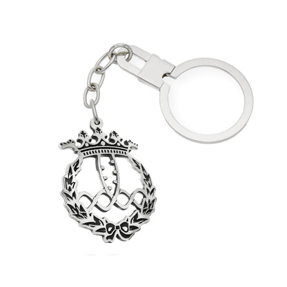 Llavero Insignia de Bioquímica en Plata de Ley 925