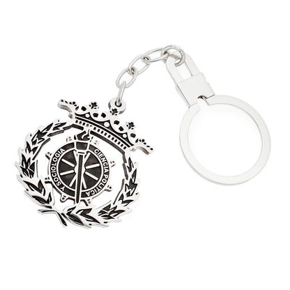Llavero Insignia de Ciencias Políticas y Sociología en Plata de Ley 925