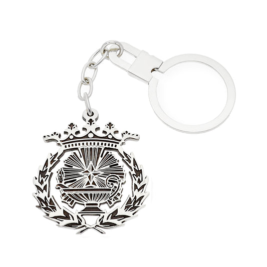 Llavero Insignia de Ciencias Químicas en Plata de Ley 925