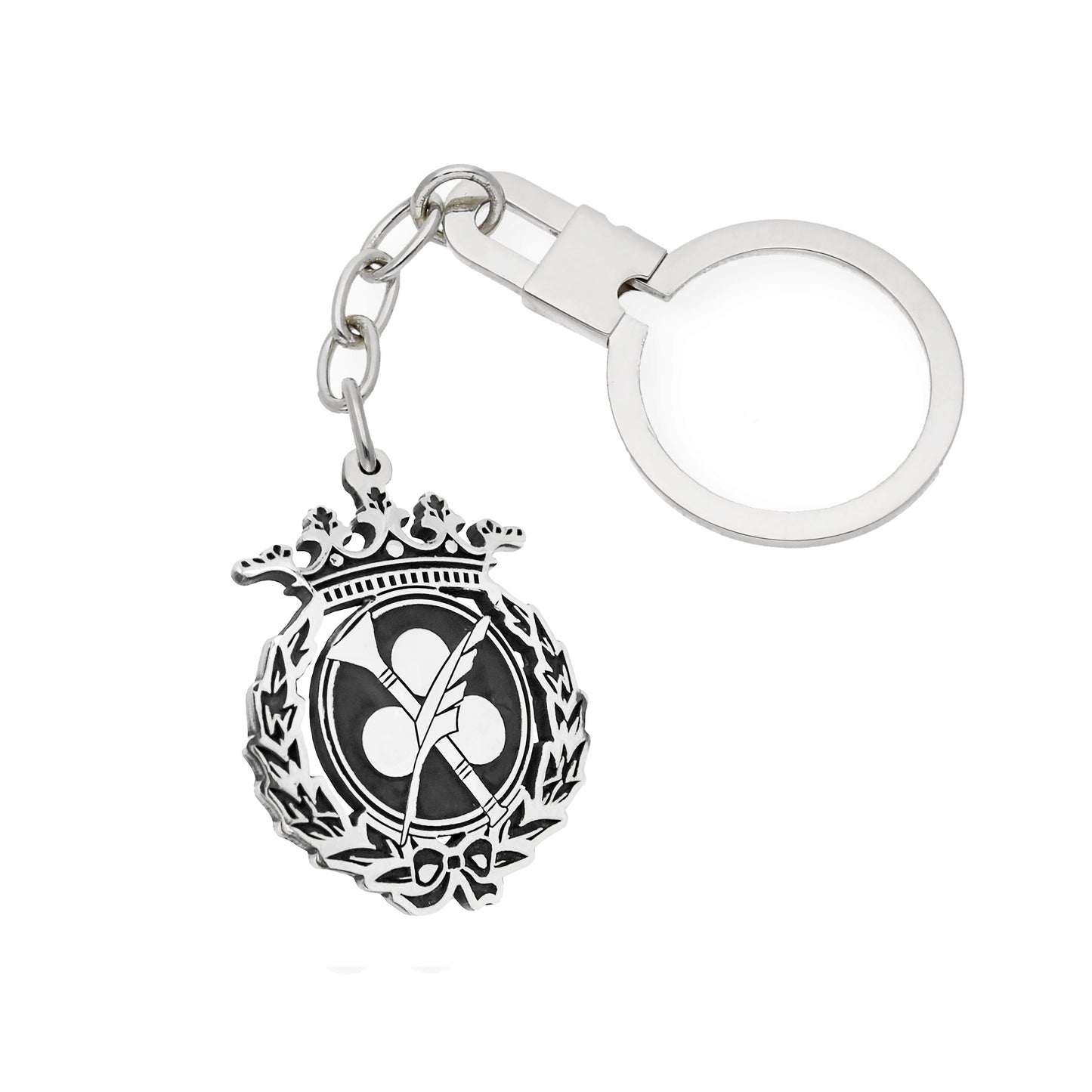 Llavero Insignia de Comunicación Audiovisual en Plata de Ley 925