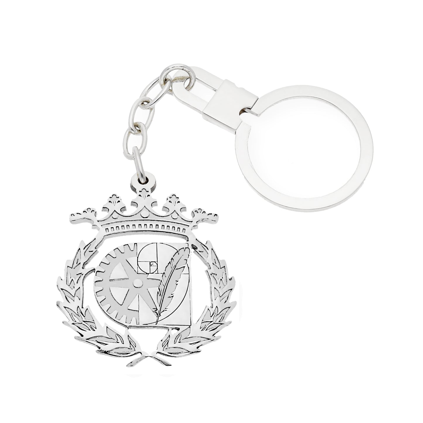 Llavero Insignia de Diseño Industrial en Plata de Ley 925