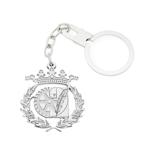 Llavero Insignia de Diseño Industrial en Plata de Ley 925