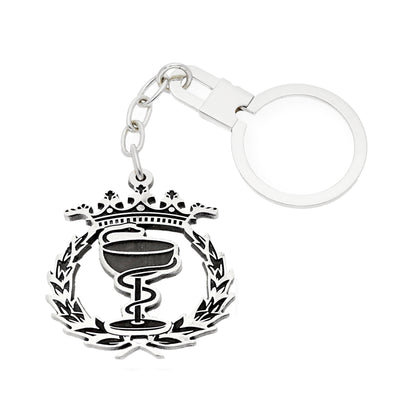 Llavero Insignia de Farmacia en Plata de Ley 925