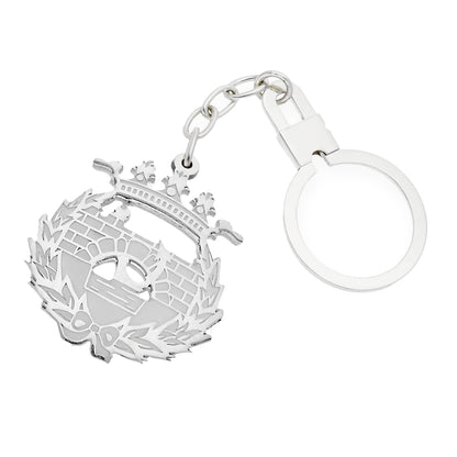 Llavero Insignia de Ingeniería de Caminos en Plata de Ley 925