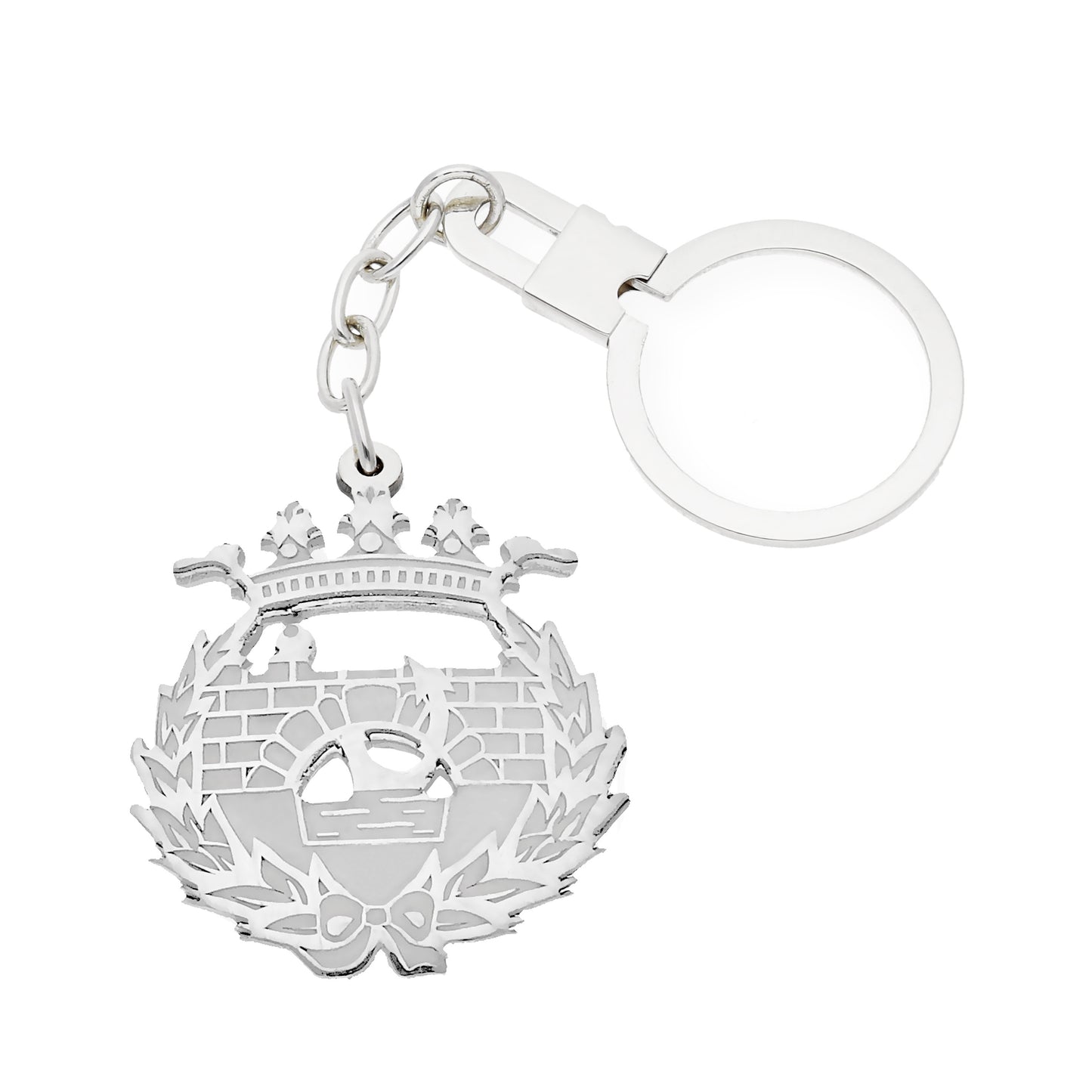 Llavero Insignia de Ingeniería de Caminos en Plata de Ley 925