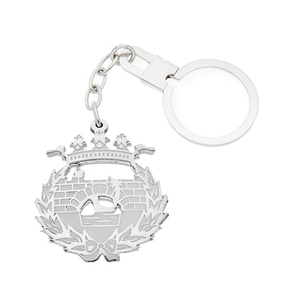 Llavero Insignia de Ingeniería de Caminos en Plata de Ley 925