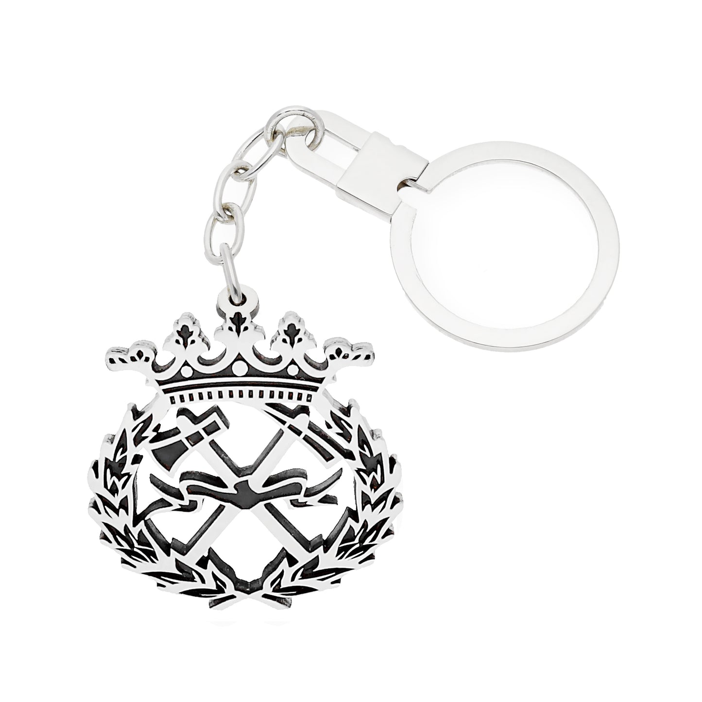 Llavero Insignia de Ingeniería de Montes en Plata de Ley 925