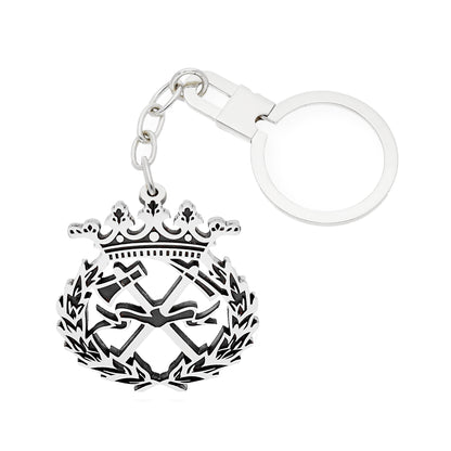 Llavero Insignia de Ingeniería de Montes en Plata de Ley 925