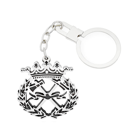 Llavero Insignia de Ingeniería de Montes en Plata de Ley 925