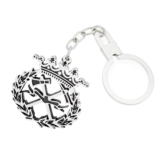 Llavero Insignia de Ingeniería de Montes en Plata de Ley 925