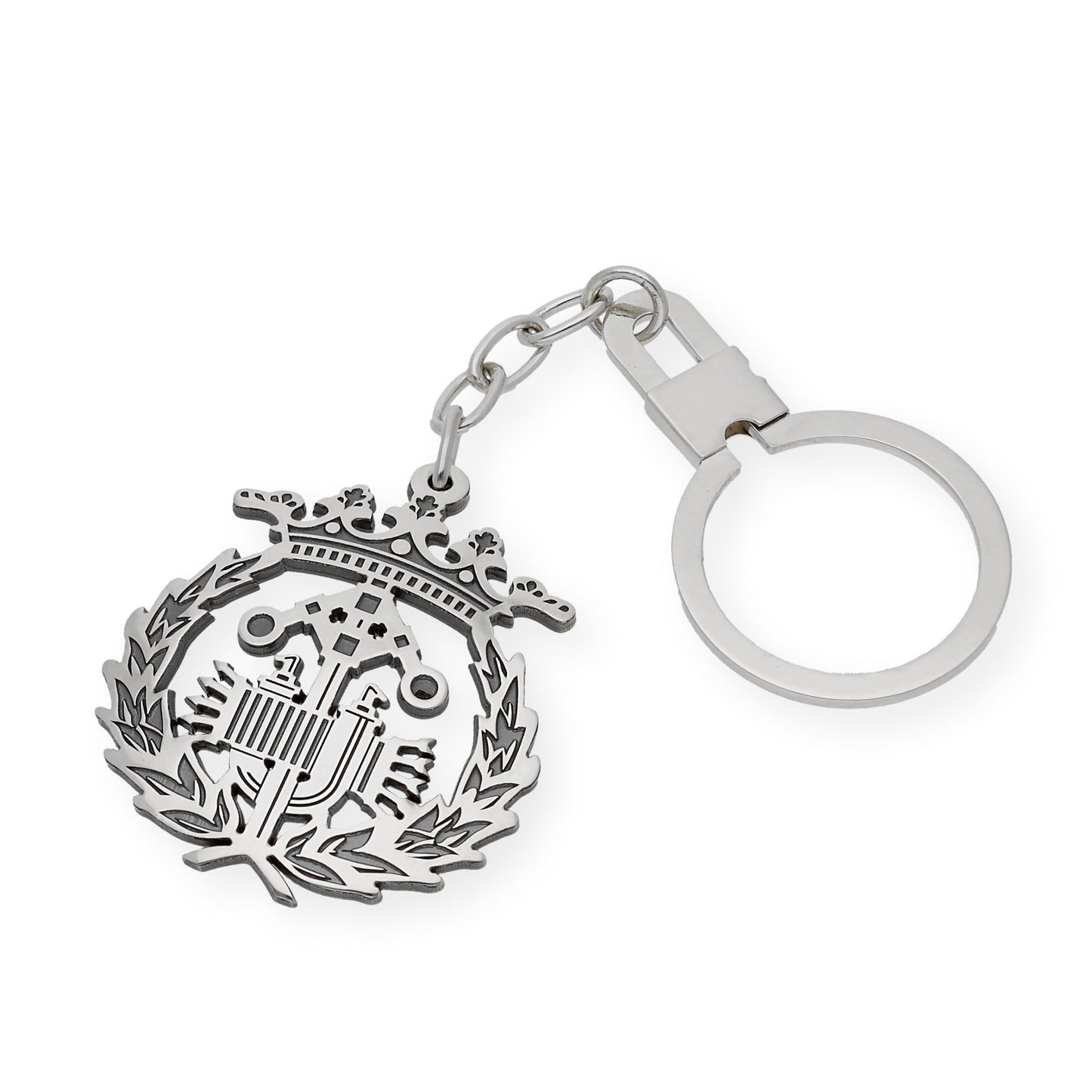 Llavero Insignia de Ingeniería Industrial en Plata de Ley 925