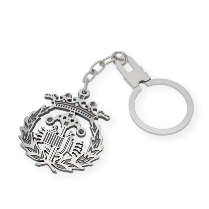 Llavero Insignia de Ingeniería Industrial en Plata de Ley 925