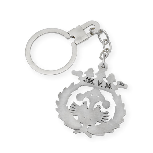 Llavero Insignia de Ingeniería Industrial en Plata de Ley 925