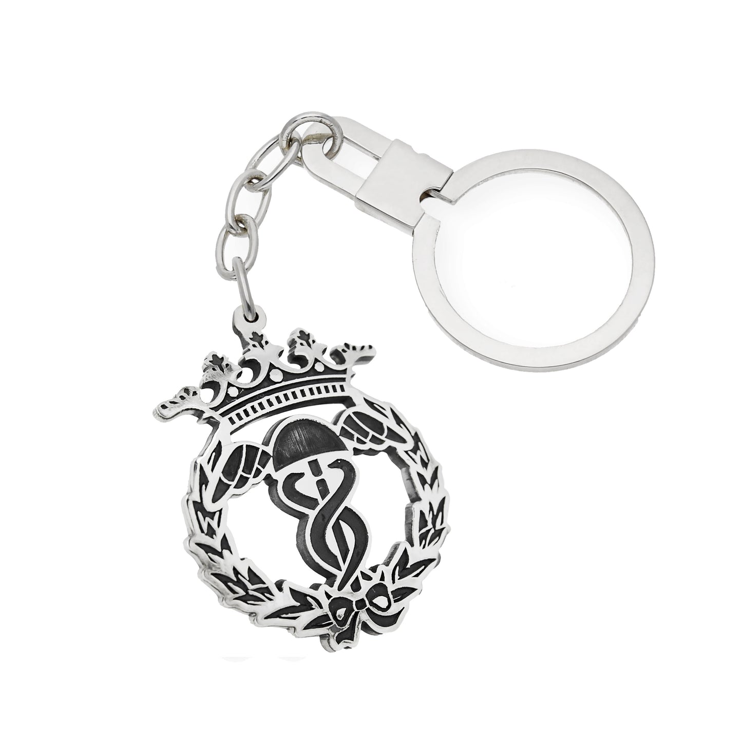 Llavero Insignia de Turismo y Finanzas en Plata de Ley 925