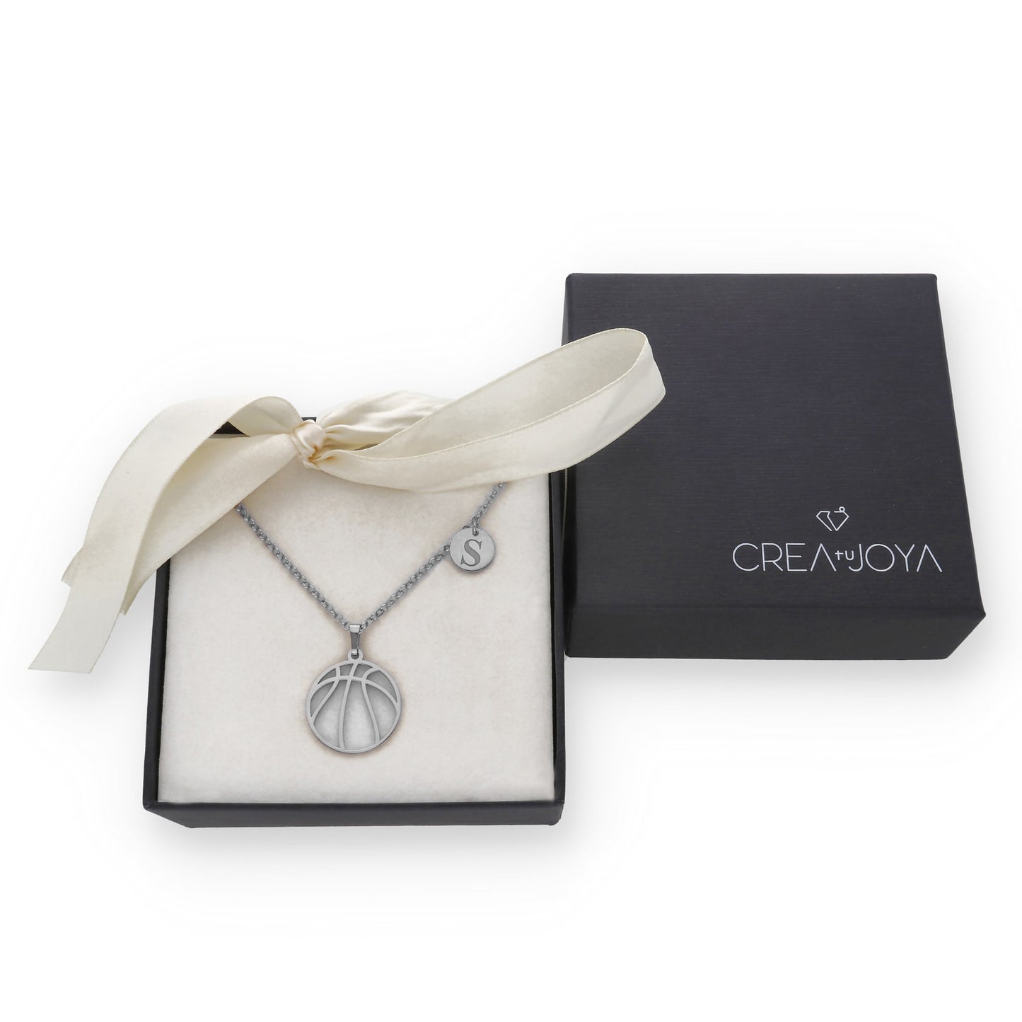 Colgante Balón Baloncesto en Plata de Ley 925 y baño Oro 18k