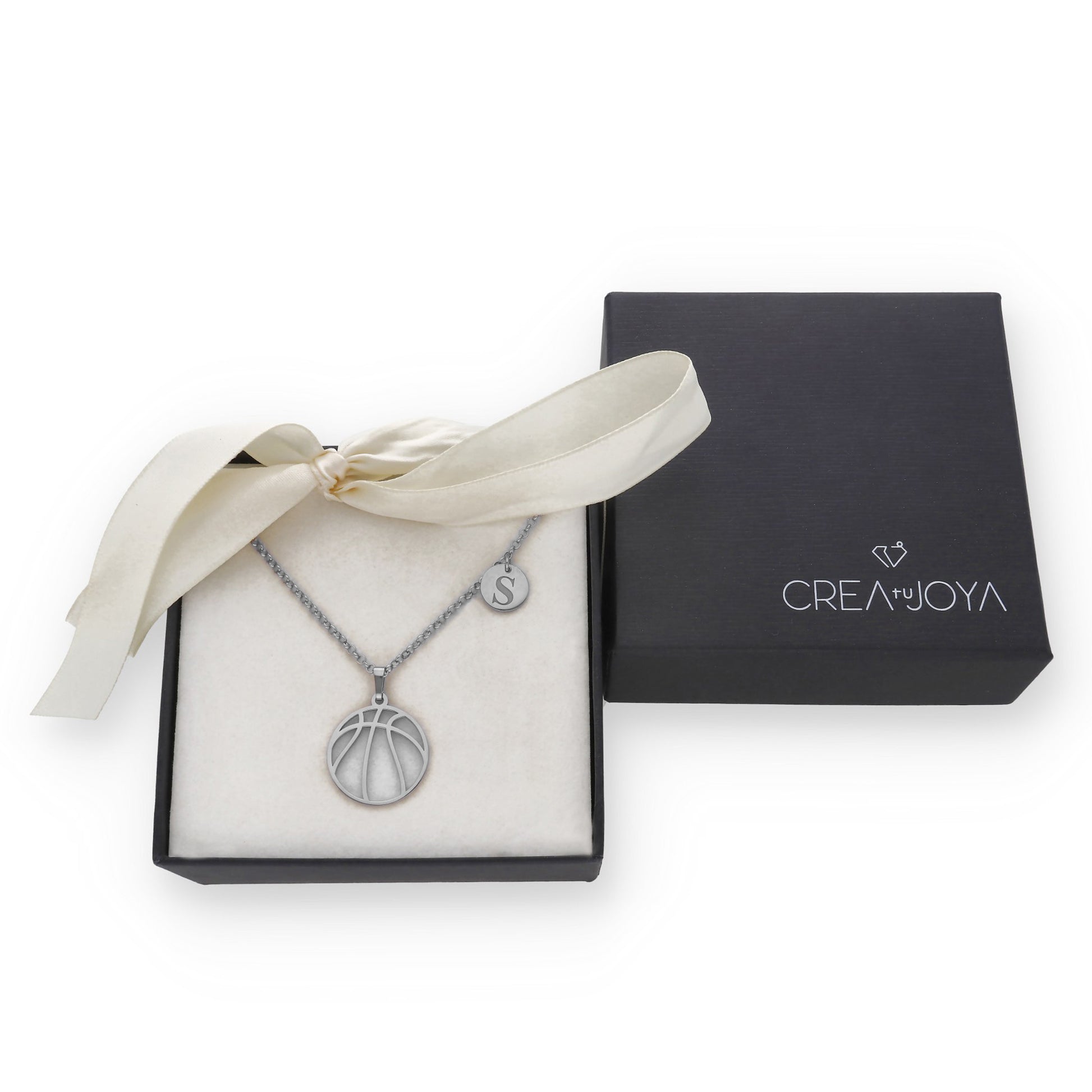 Colgante Balón Baloncesto en Plata de Ley 925 y baño Oro 18k