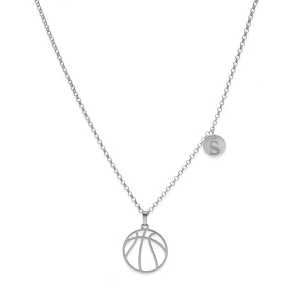 Colgante Balón Baloncesto en Plata de Ley 925 y baño Oro 18k