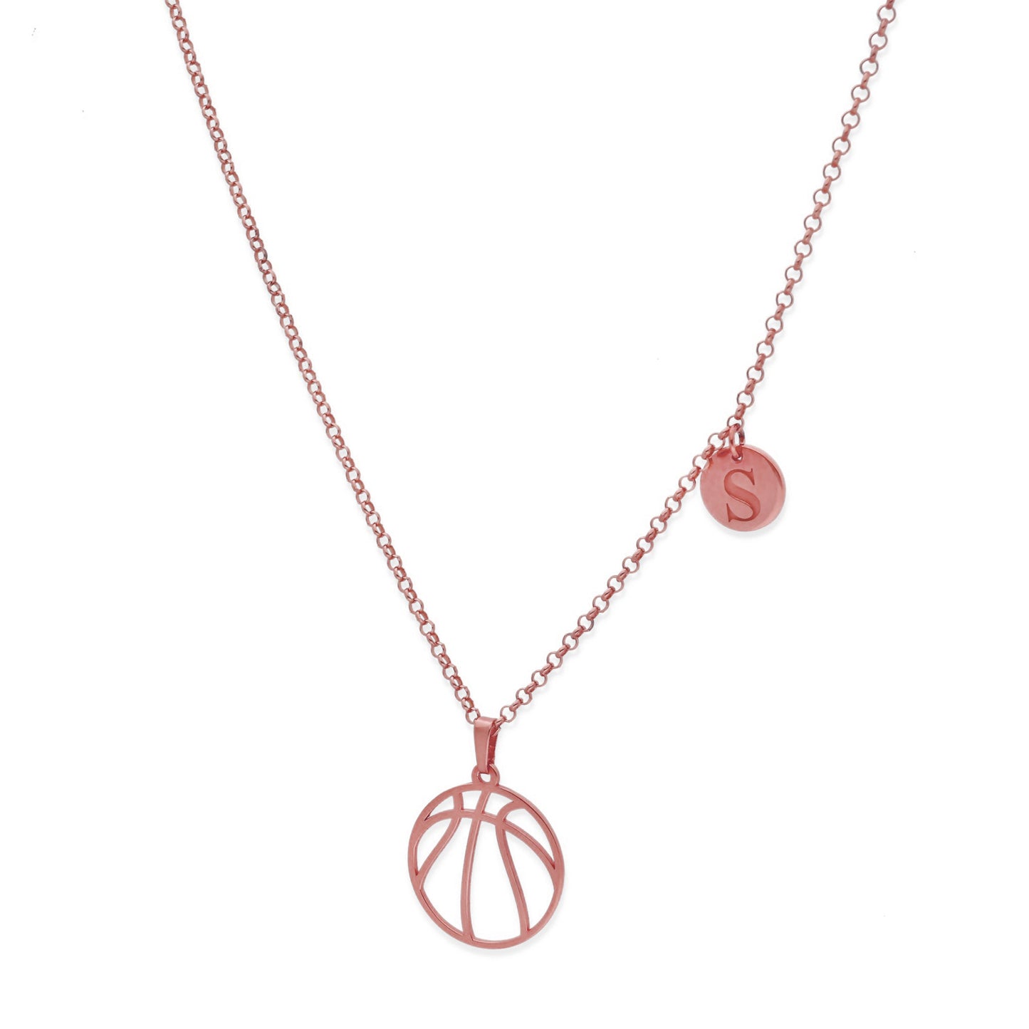 Colgante Balón Baloncesto en Plata de Ley 925 y baño Oro 18k