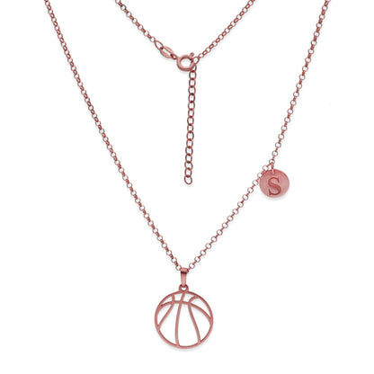 Colgante Balón Baloncesto en Plata de Ley 925 y baño Oro 18k