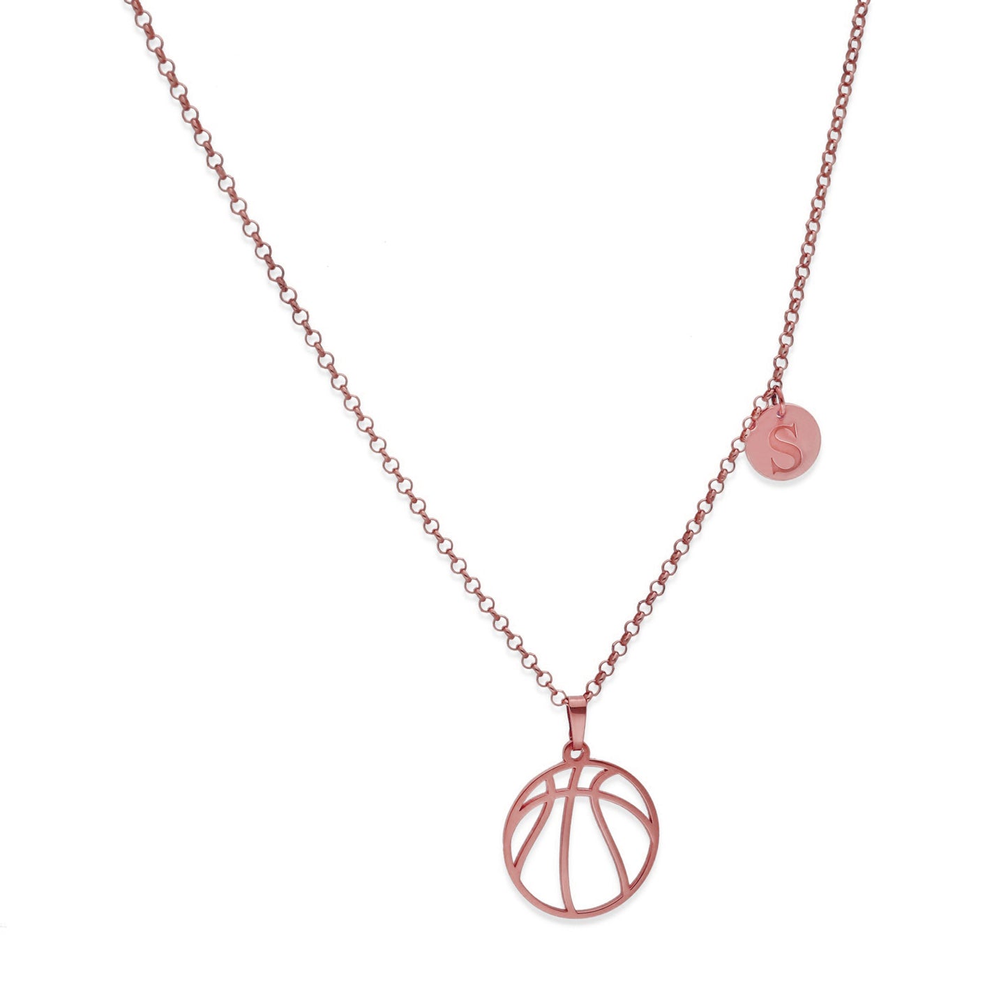 Colgante Balón Baloncesto en Plata de Ley 925 y baño Oro 18k