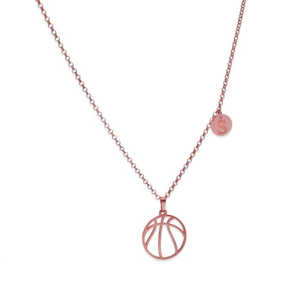 Colgante Balón Baloncesto en Plata de Ley 925 y baño Oro 18k