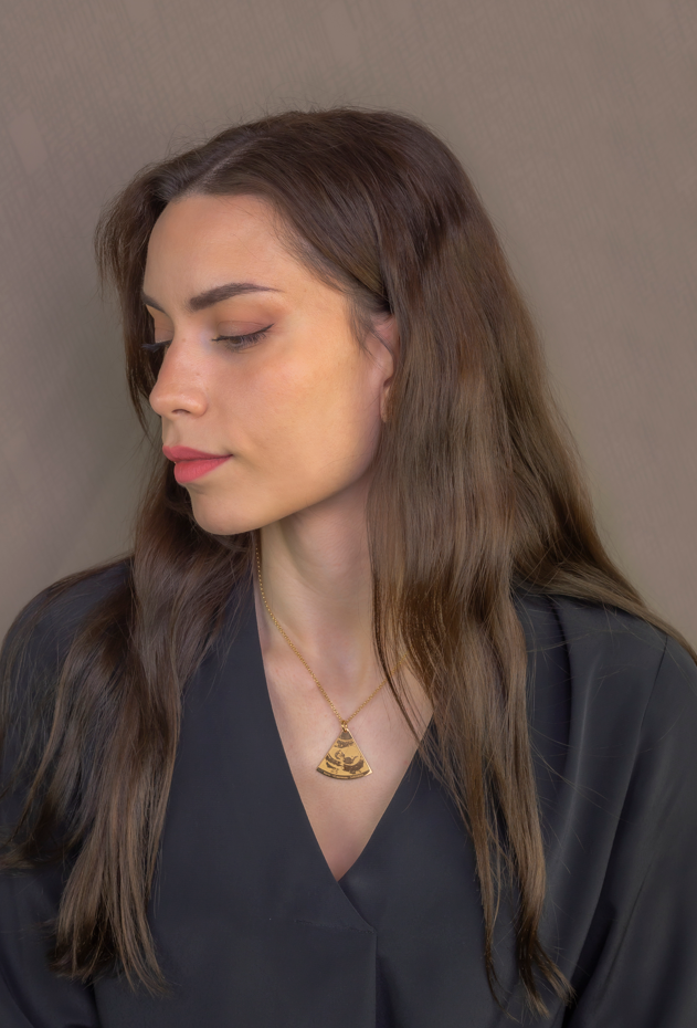 Colgante Ecografía Personalizado en Plata 925 con Baño de Oro 18k