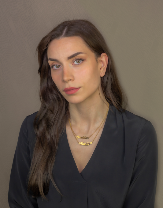 Colgante Nombre Helen Corazón con Circonita en Plata 925 con Baño de Oro Rosa 18k